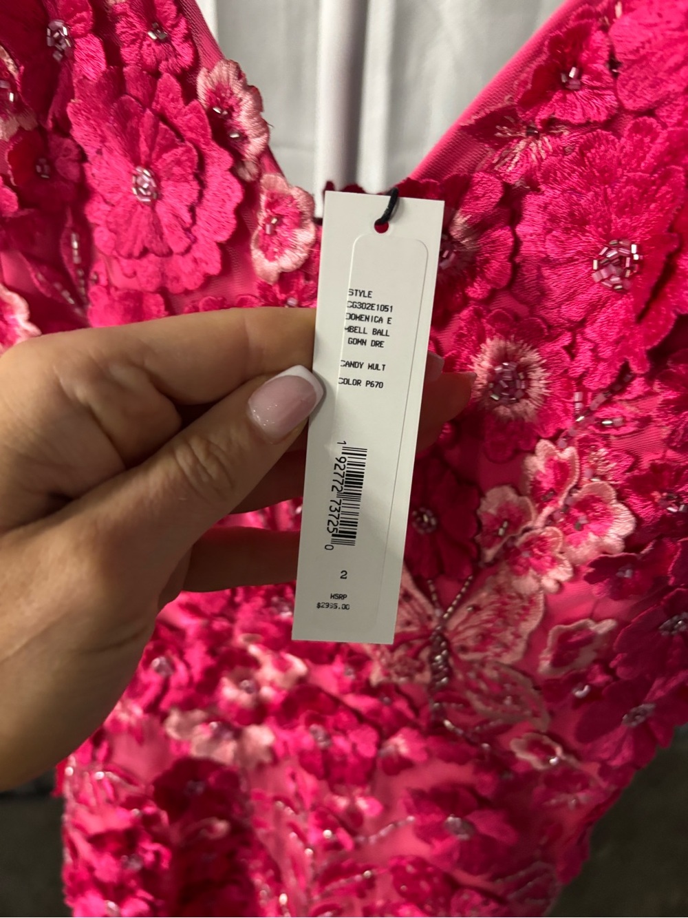 Alice + Olivia Domenica Embellished Ball Gown | Candy Multi | Size 2 | NWT - Picture 7 of 8